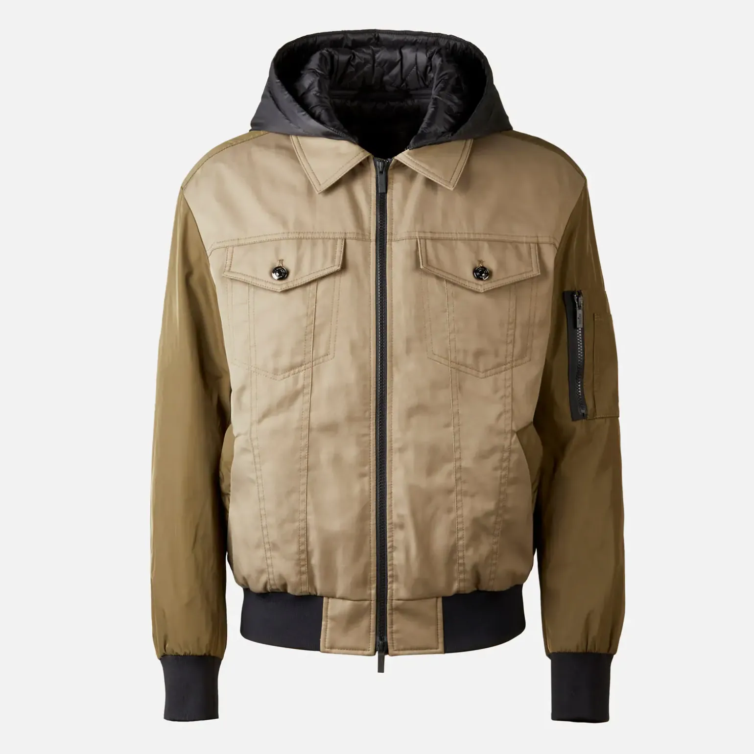 Vêtements*Hogan Bomber Avec Capuche Vert