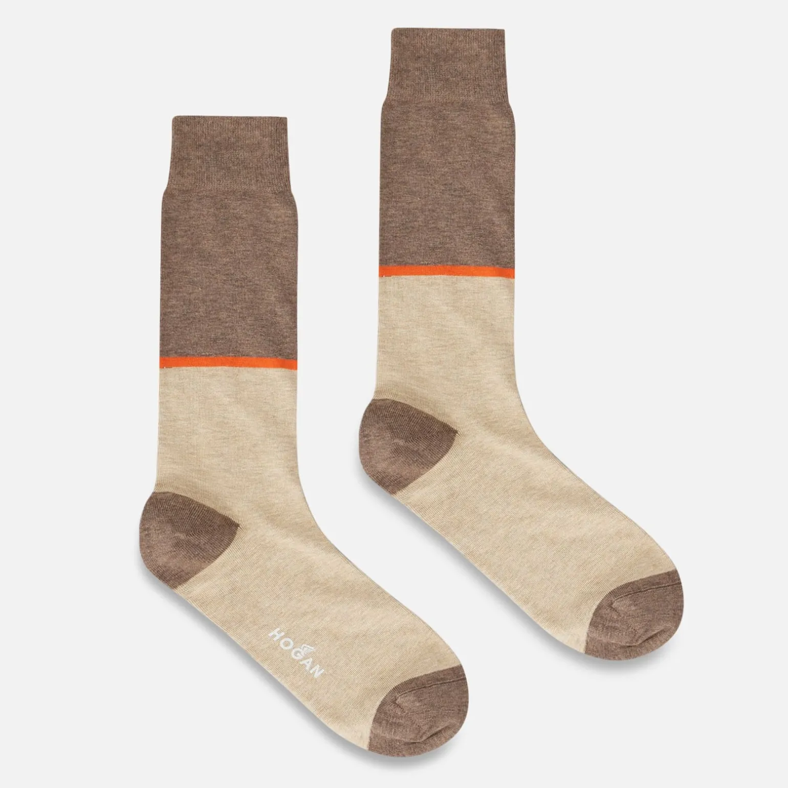 Chaussettes*Hogan Chaussettes Color Block Beige/ Orange