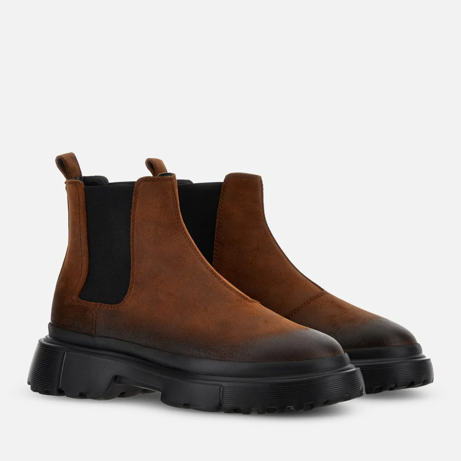 Bottes*Hogan Chelsea Boots H619 Marron