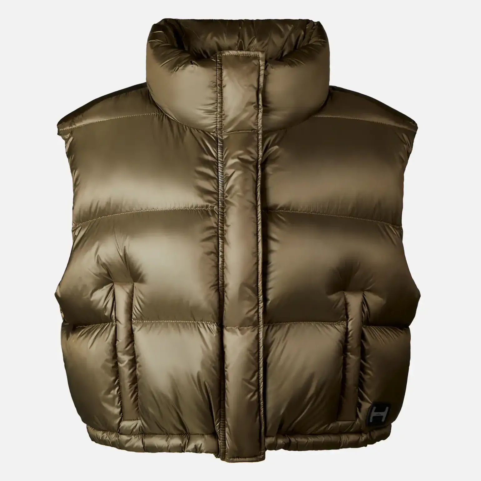 Vêtements*Hogan Gilet Doudoune Cropped Vert