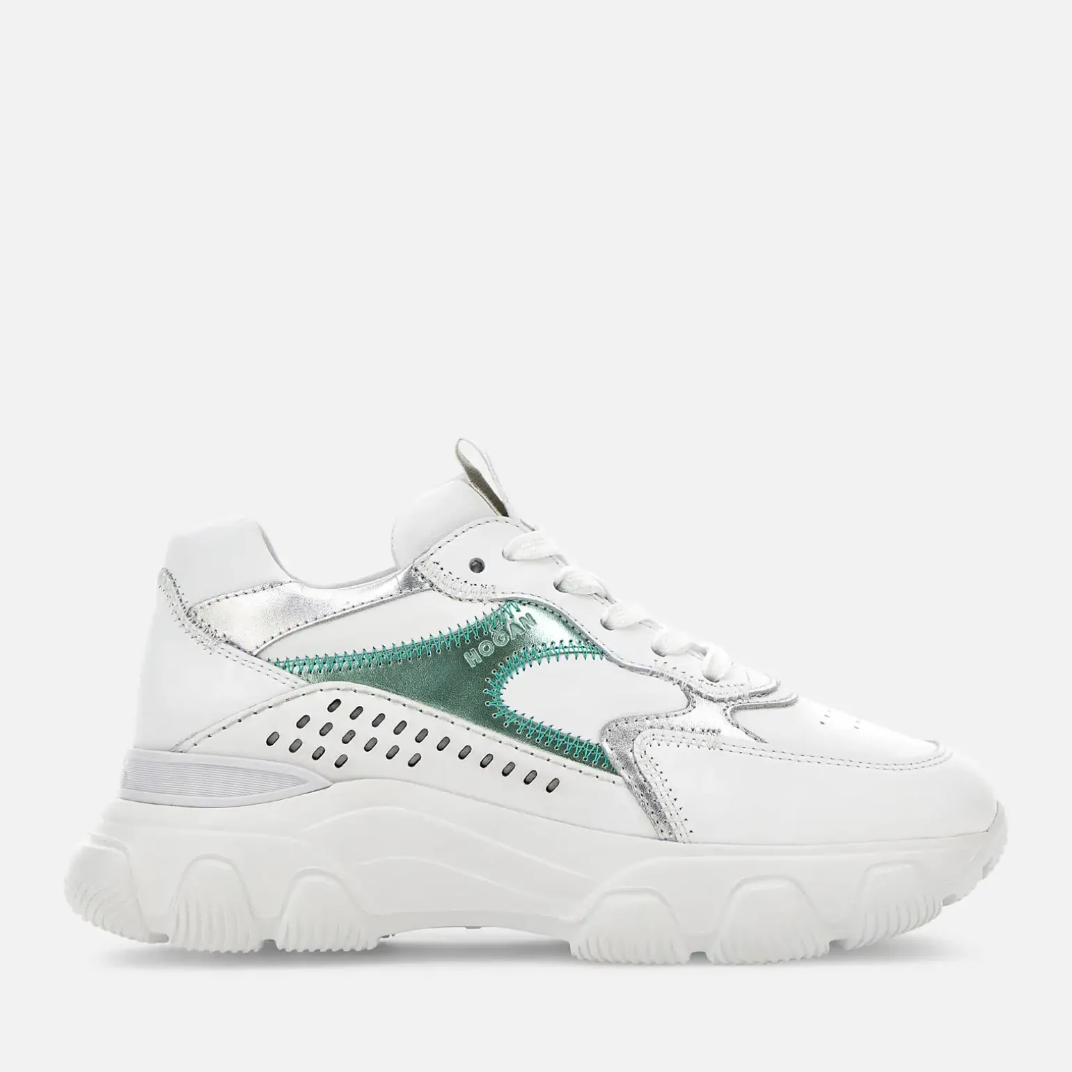 Chunky Sneakers*Hogan Hyperactive Blanc/ Argente/ Vert