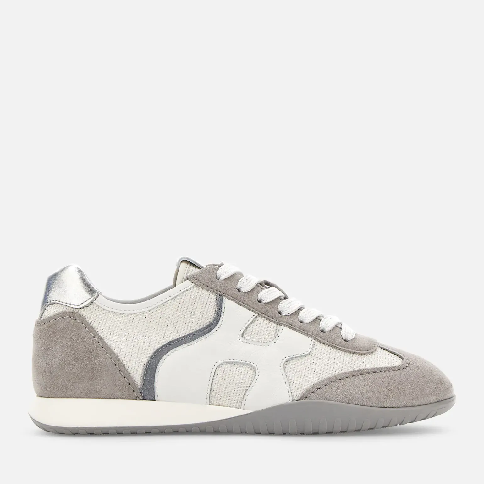 Flat Sneakers*Hogan Olympia-Z Gris/ Blanc/ Argente