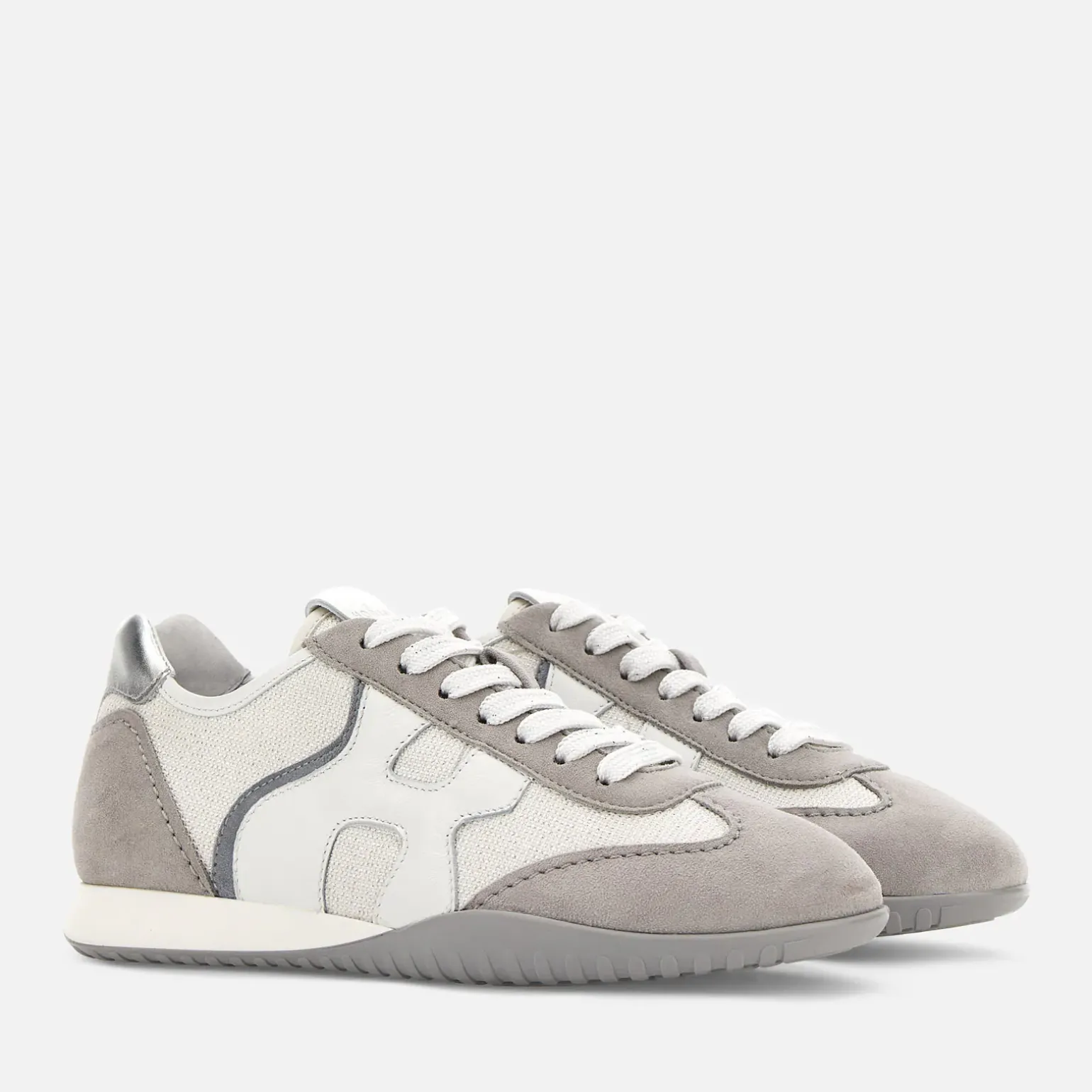 Flat Sneakers*Hogan Olympia-Z Gris/ Blanc/ Argente