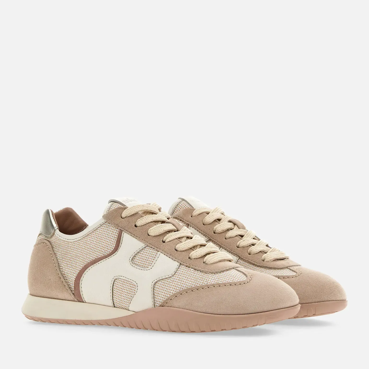 Flat Sneakers*Hogan Olympia-Z Rose/ Beige