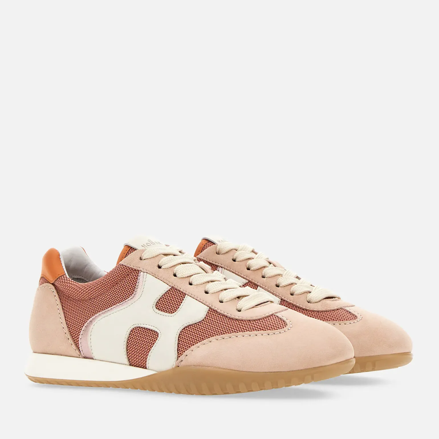 Flat Sneakers*Hogan Olympia-Z Rose/ Blanc/ Orange