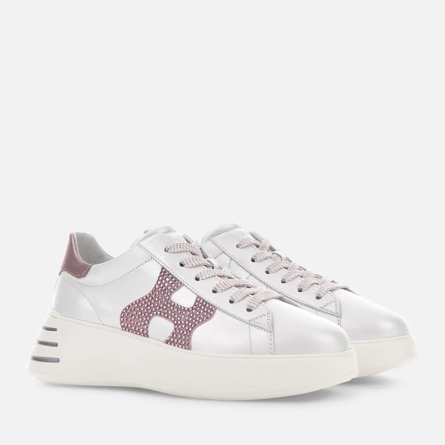 Chunky Sneakers*Hogan Rebel Rose/ Argente