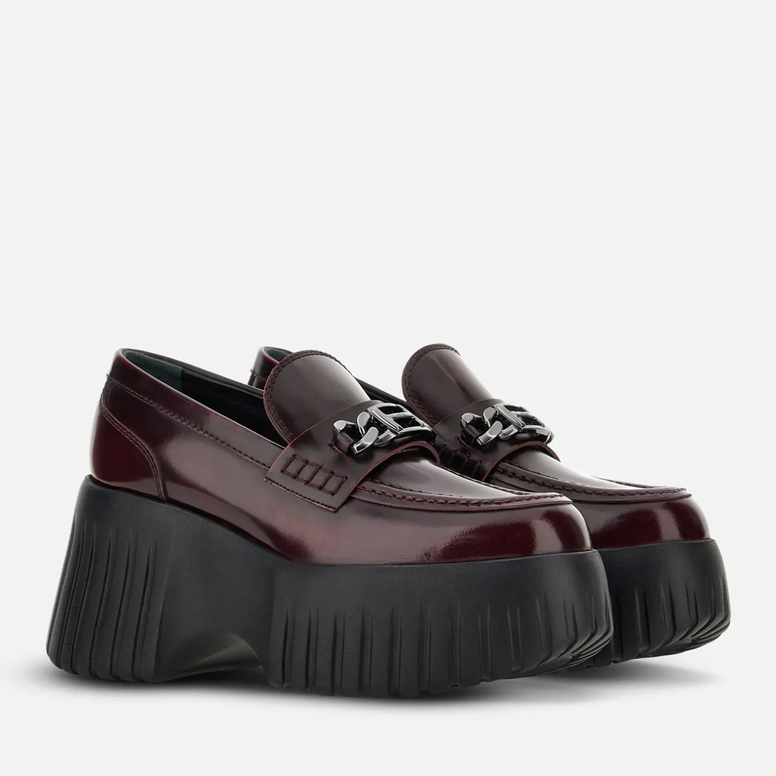 Chaussures À Lacets & Mocassins*Hogan Mocassins H-Stripes Bordeaux