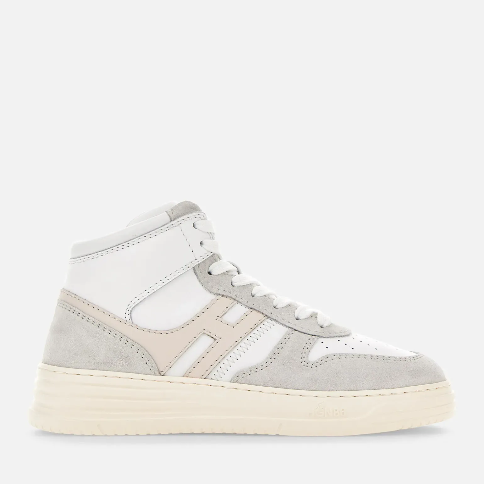 Flat Sneakers*Hogan Sneakers High Top H630 Gris/ Ivoire