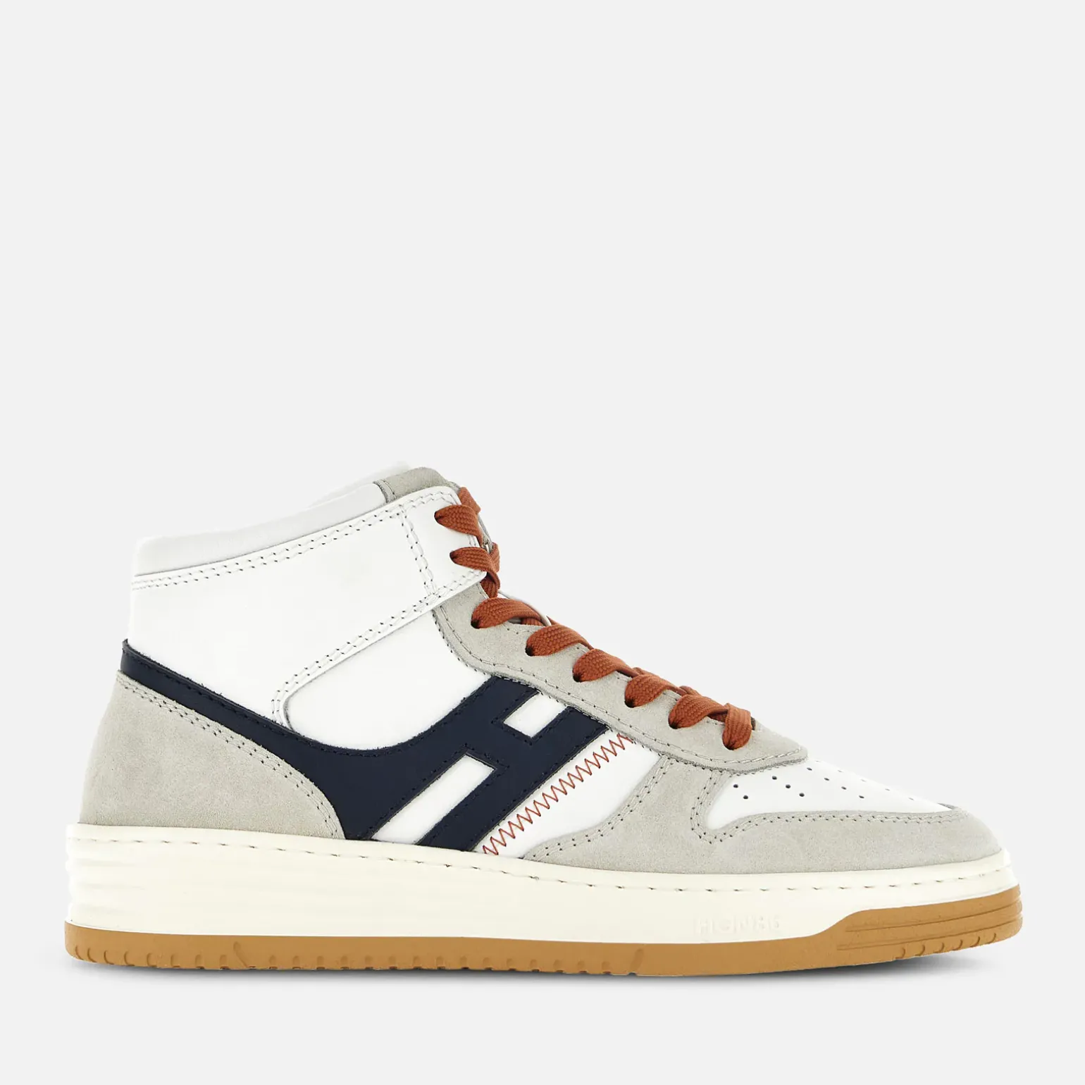 Flat Sneakers*Hogan Sneakers High Top H630 Blanc/ Gris/ Bleu