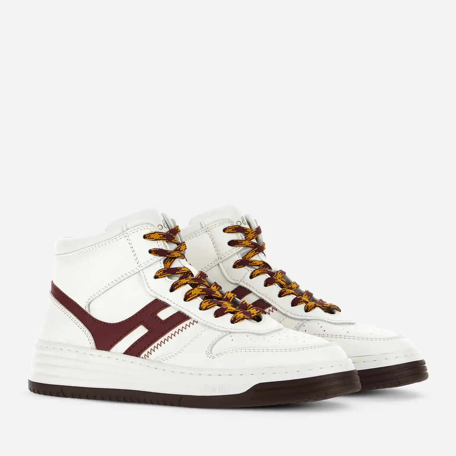 Flat Sneakers*Hogan Sneakers High Top H630 Blanc/ Bordeaux