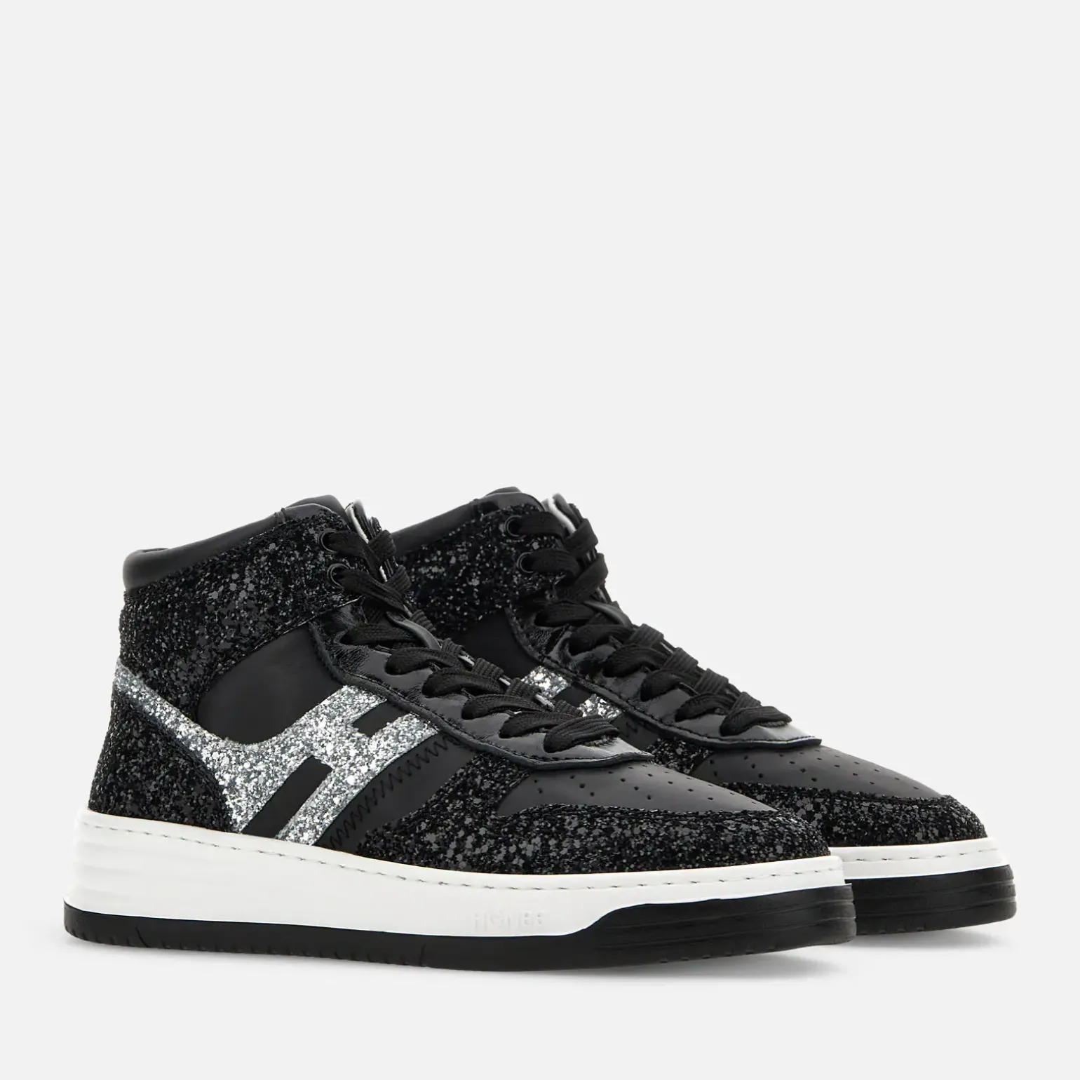 Hogan Basket*Hogan Sneakers High Top H630 Noir/ Argente