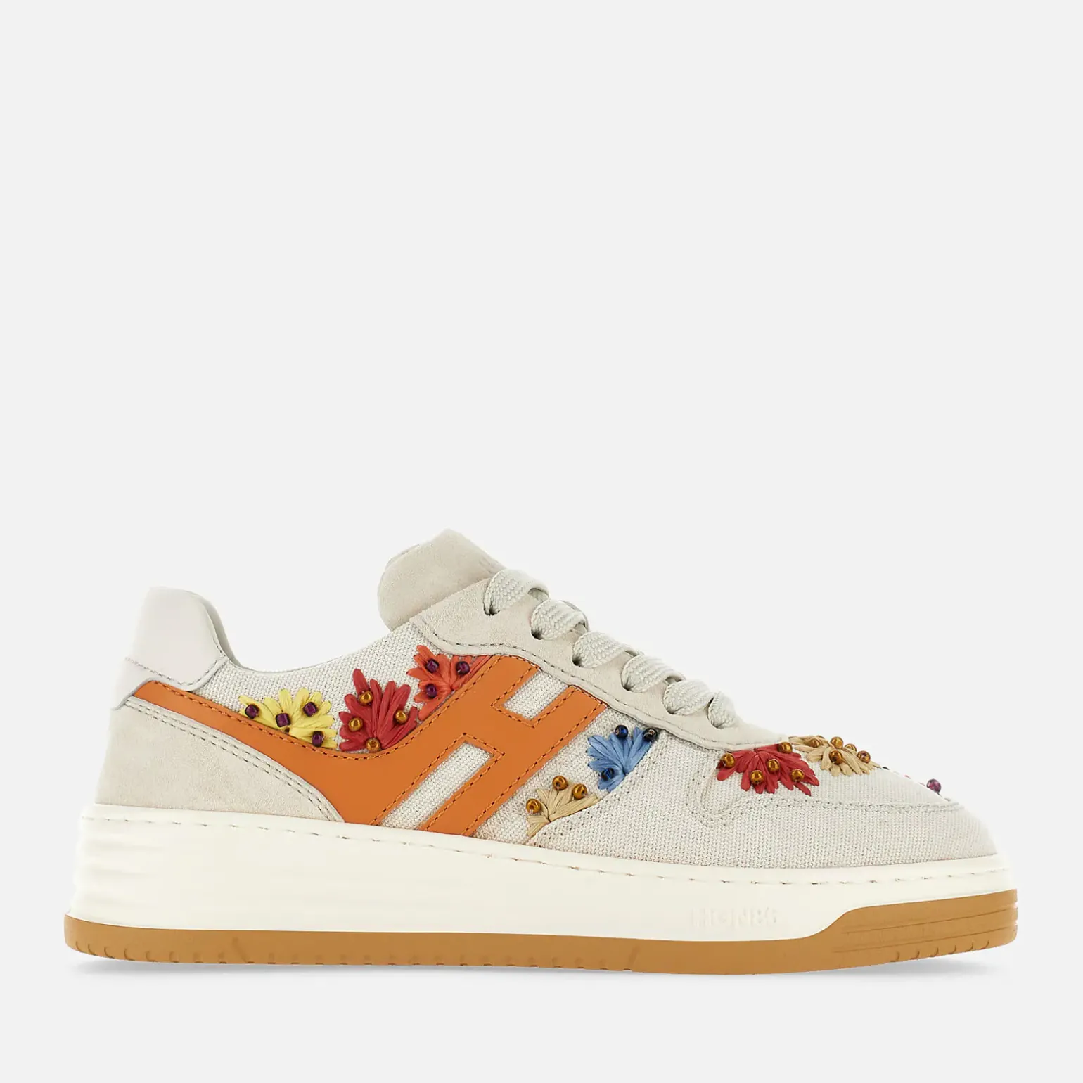 Hogan Basket*Hogan Sneakers H630 Ivoire/ Orange/ Rouge