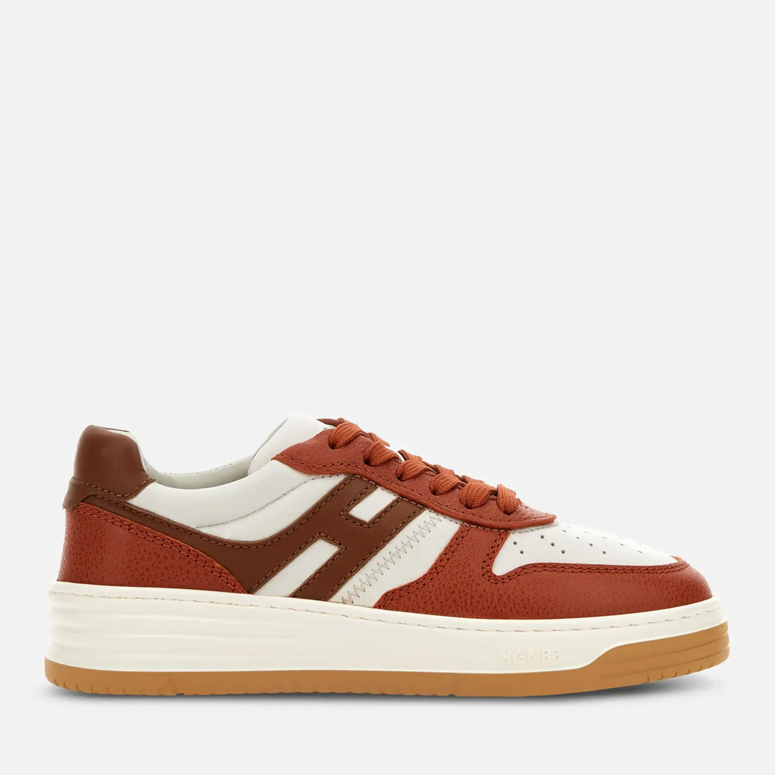 Flat Sneakers*Hogan Sneakers H630 Ivoire/ Orange/ Marron