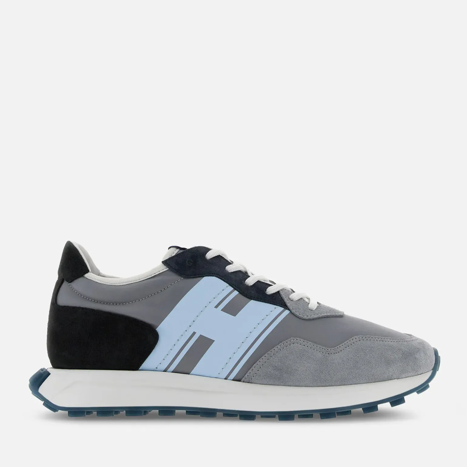 Sporty Sneakers*Hogan Sneakers H601 Gris/ Bleu Ciel/ Noir