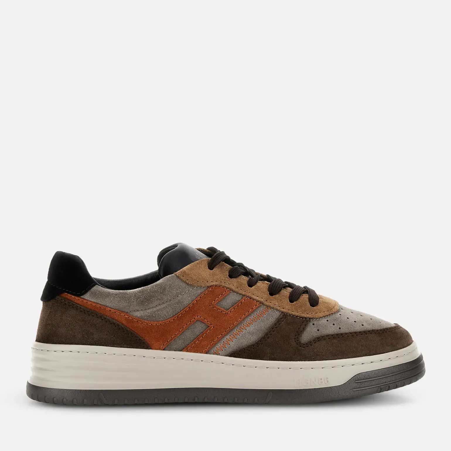 Hogan Basket*Hogan Sneakers H630 Marron/ Gris/ Orange