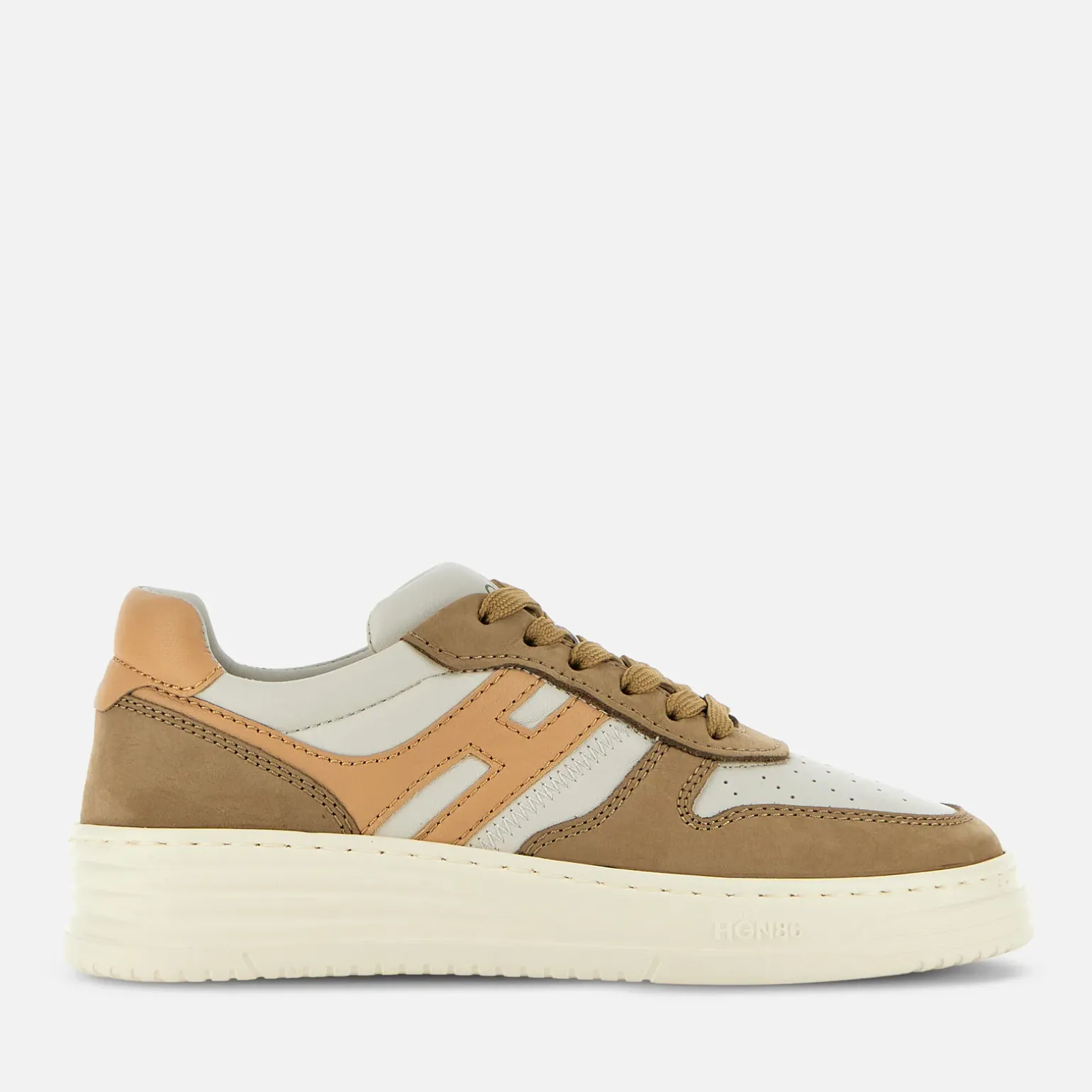 Flat Sneakers*Hogan Sneakers H630 Ivoire/ Marron/ Beige