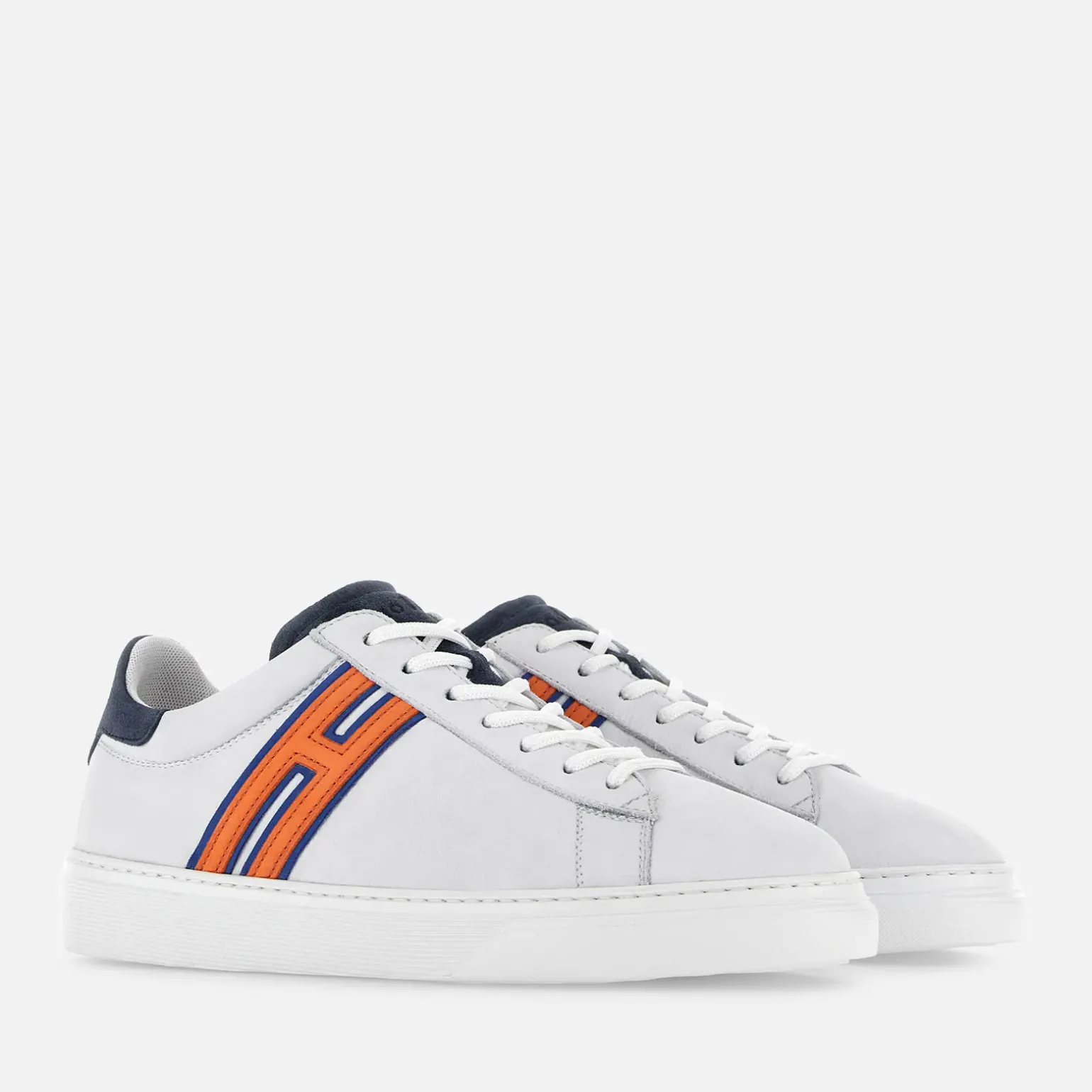 Flat Sneakers*Hogan Sneakers H365 Blanc/ Orange/ Bleu