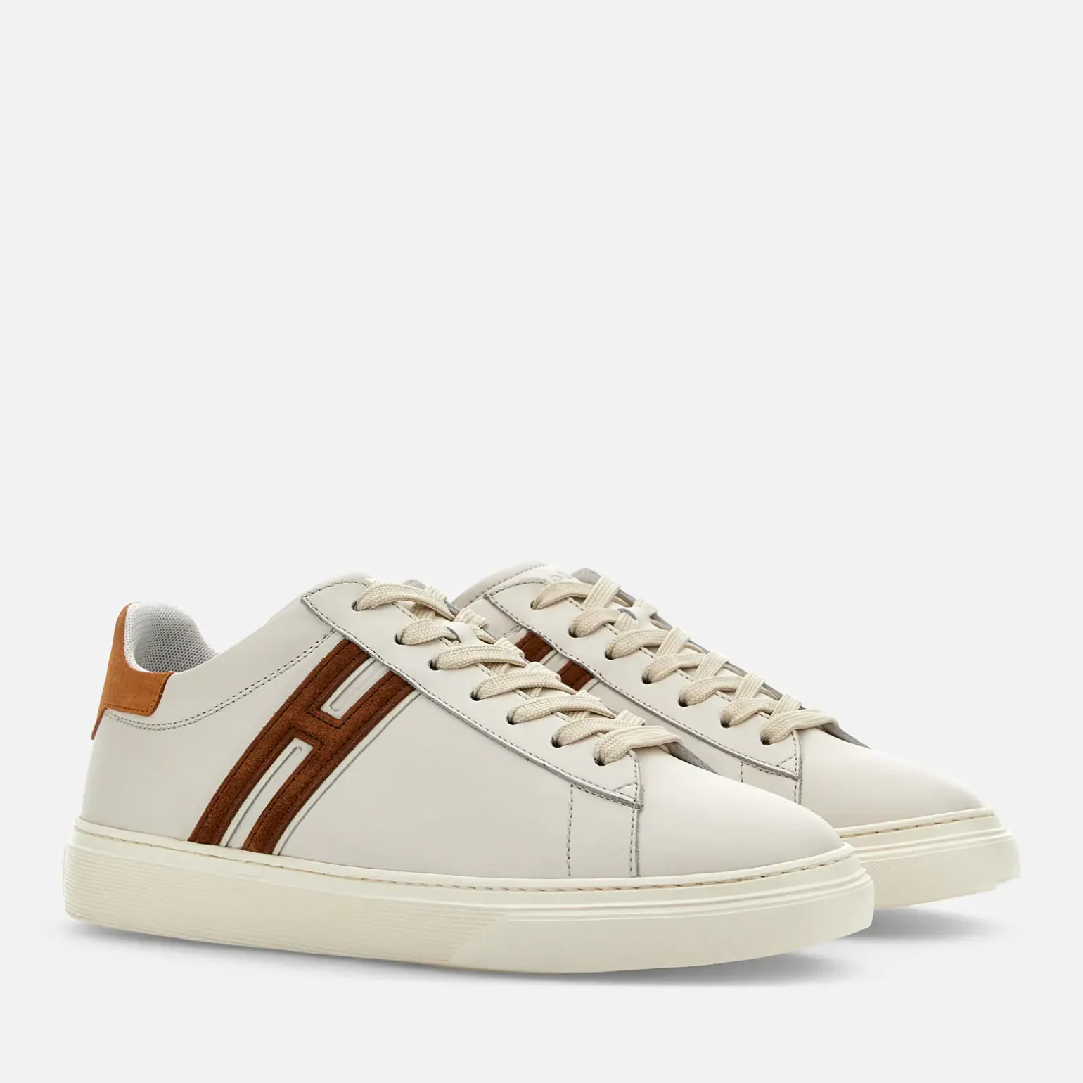 Flat Sneakers*Hogan Sneakers H365 Ivoire/ Orange/ Marron