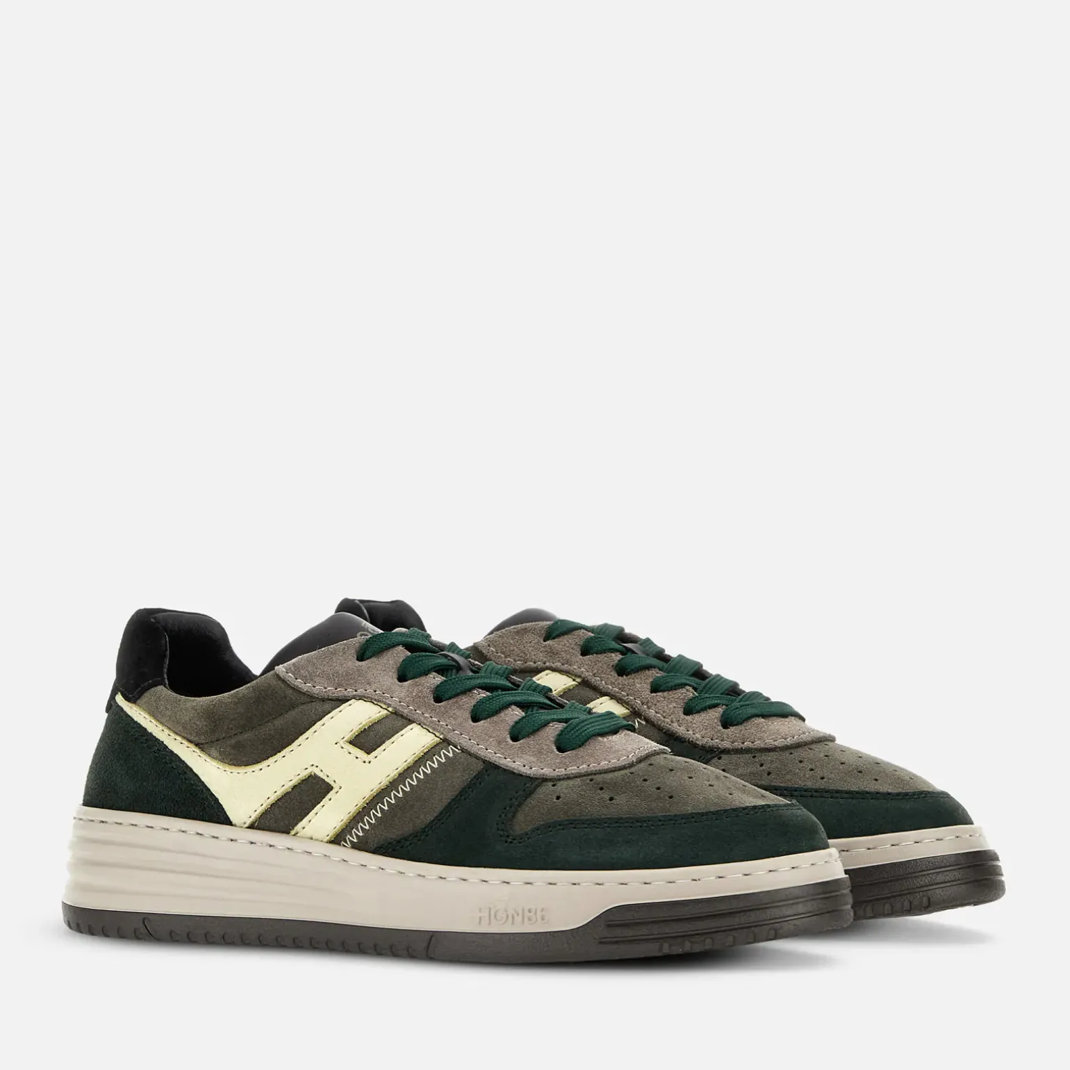 Flat Sneakers*Hogan Sneakers H630 Gris/ Vert