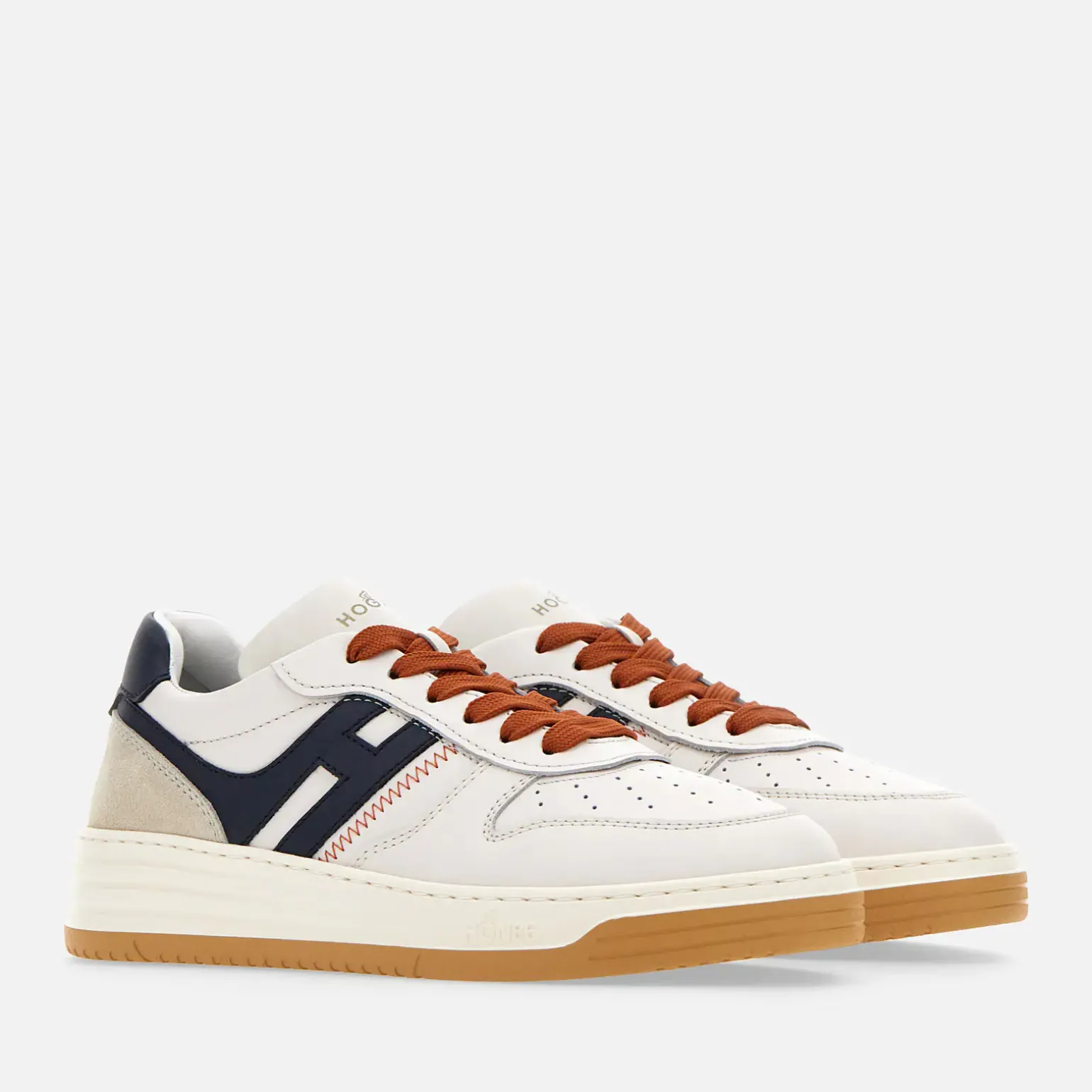 Flat Sneakers*Hogan Sneakers H630 Blanc/ Bleu/ Orange