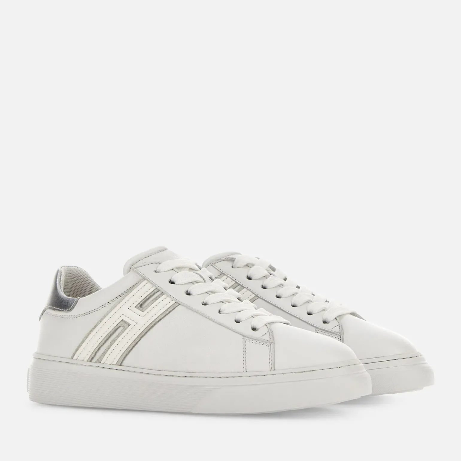 Flat Sneakers*Hogan Sneakers H365 Argente/ Blanc