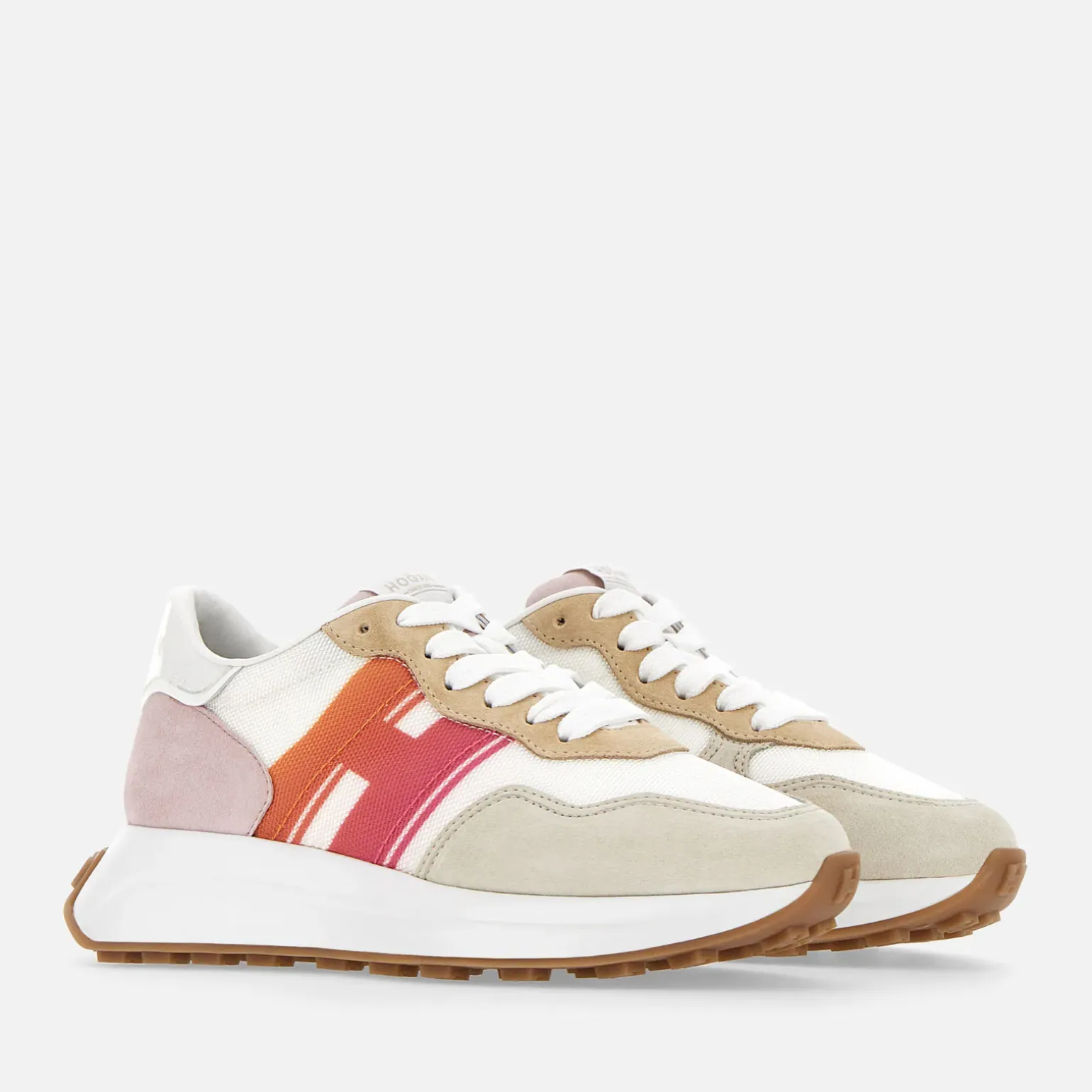 Sporty Sneakers*Hogan Sneakers H641 Blanc/ Beige/ Rose