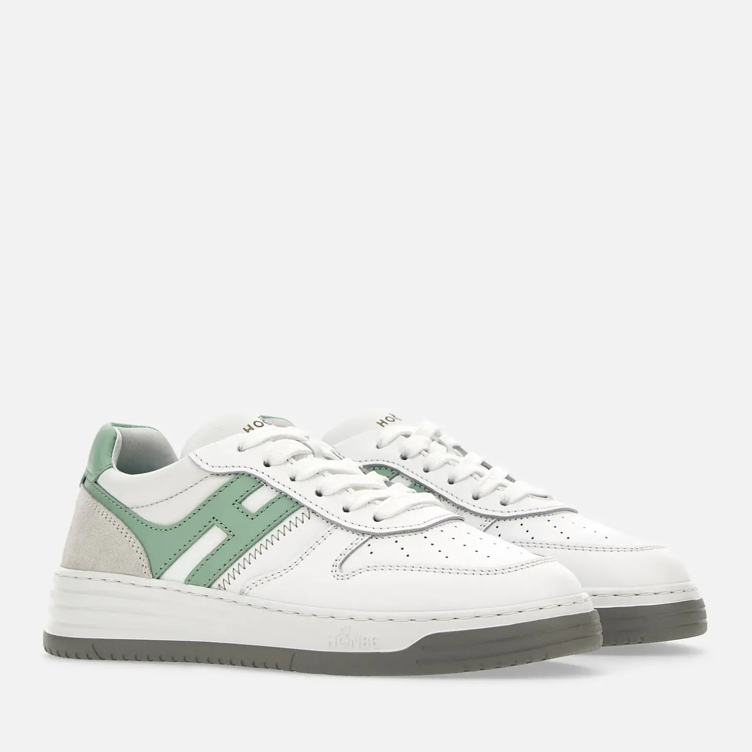 Hogan Basket*Hogan Sneakers H630 Vert/ Blanc/ Gris