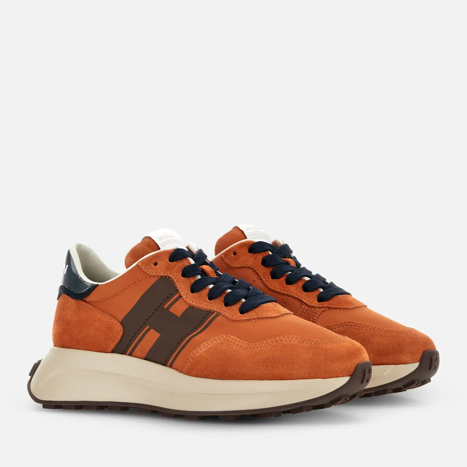 Sporty Sneakers*Hogan Sneakers H641 Orange/ Marron