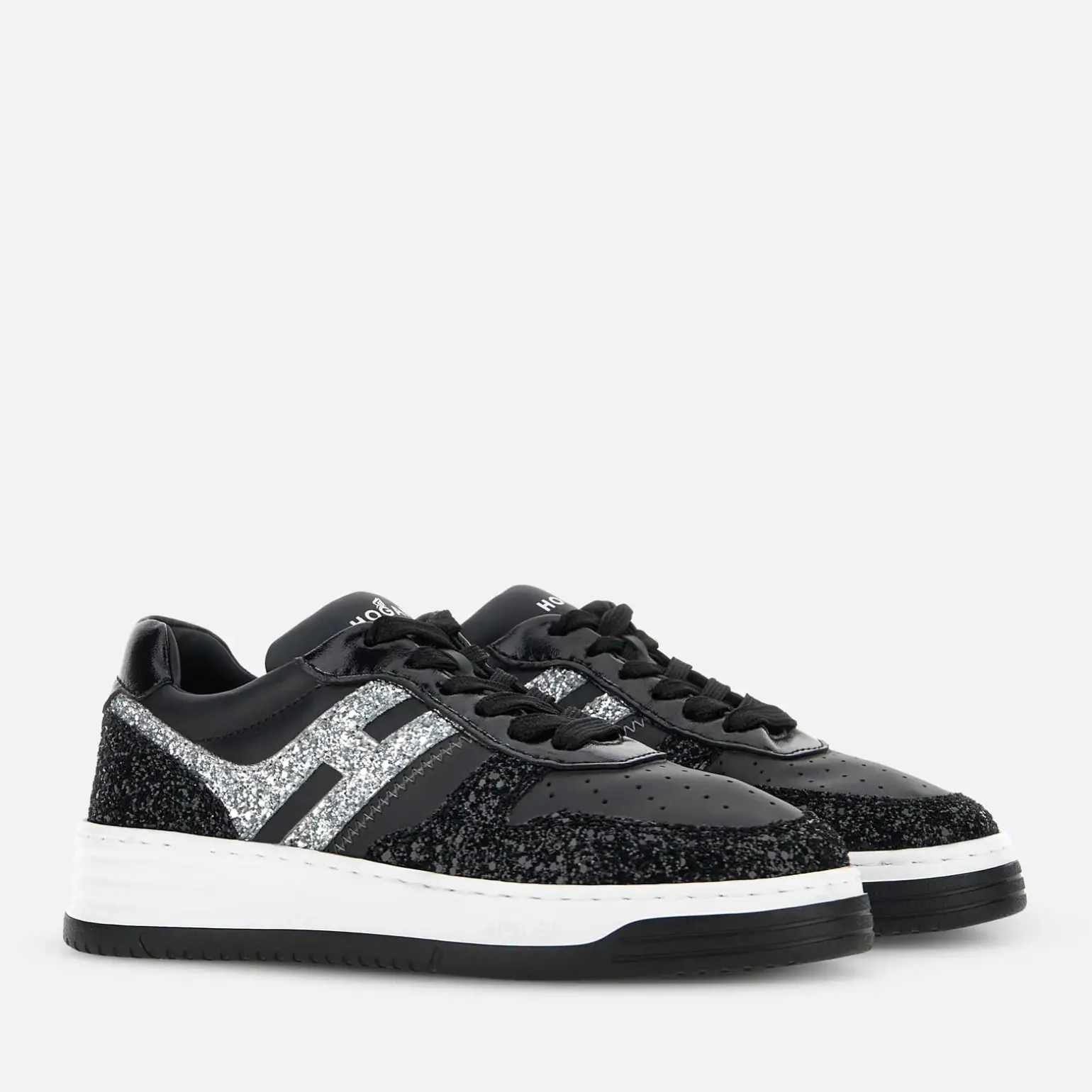 Hogan Basket*Hogan Sneakers H630 Noir/ Argente