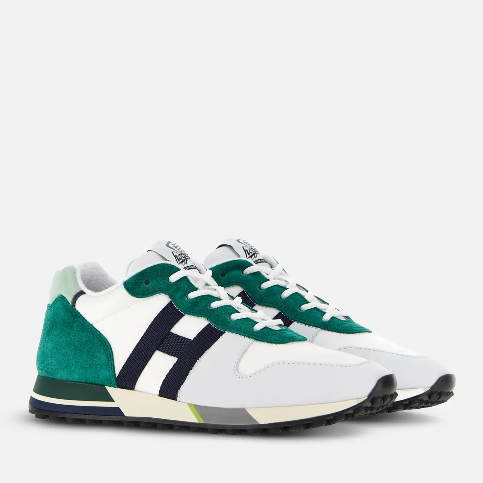 Sporty Sneakers*Hogan Sneakers H383 Blanc/ Vert/ Bleu