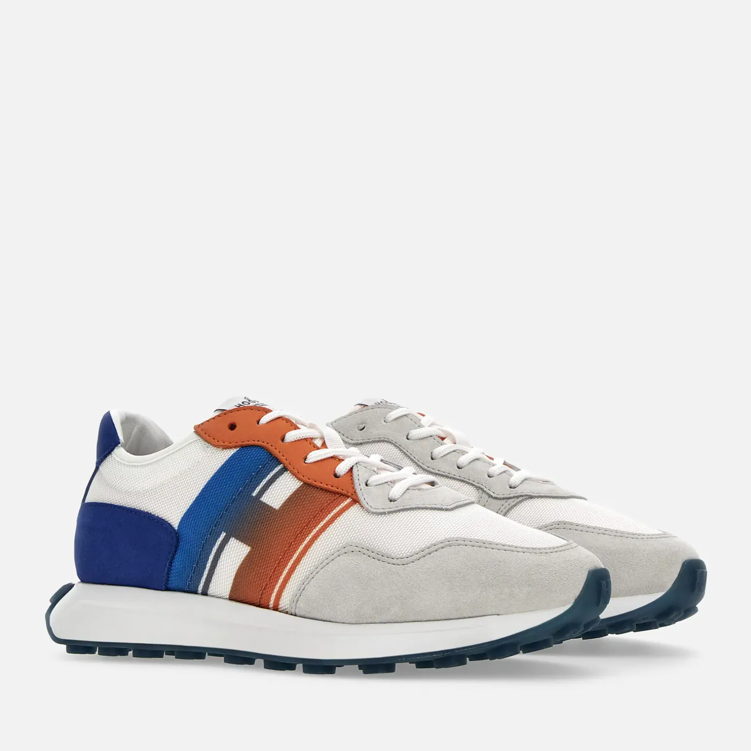 Sporty Sneakers*Hogan Sneakers H601 Bleu/ Orange/ Blanc