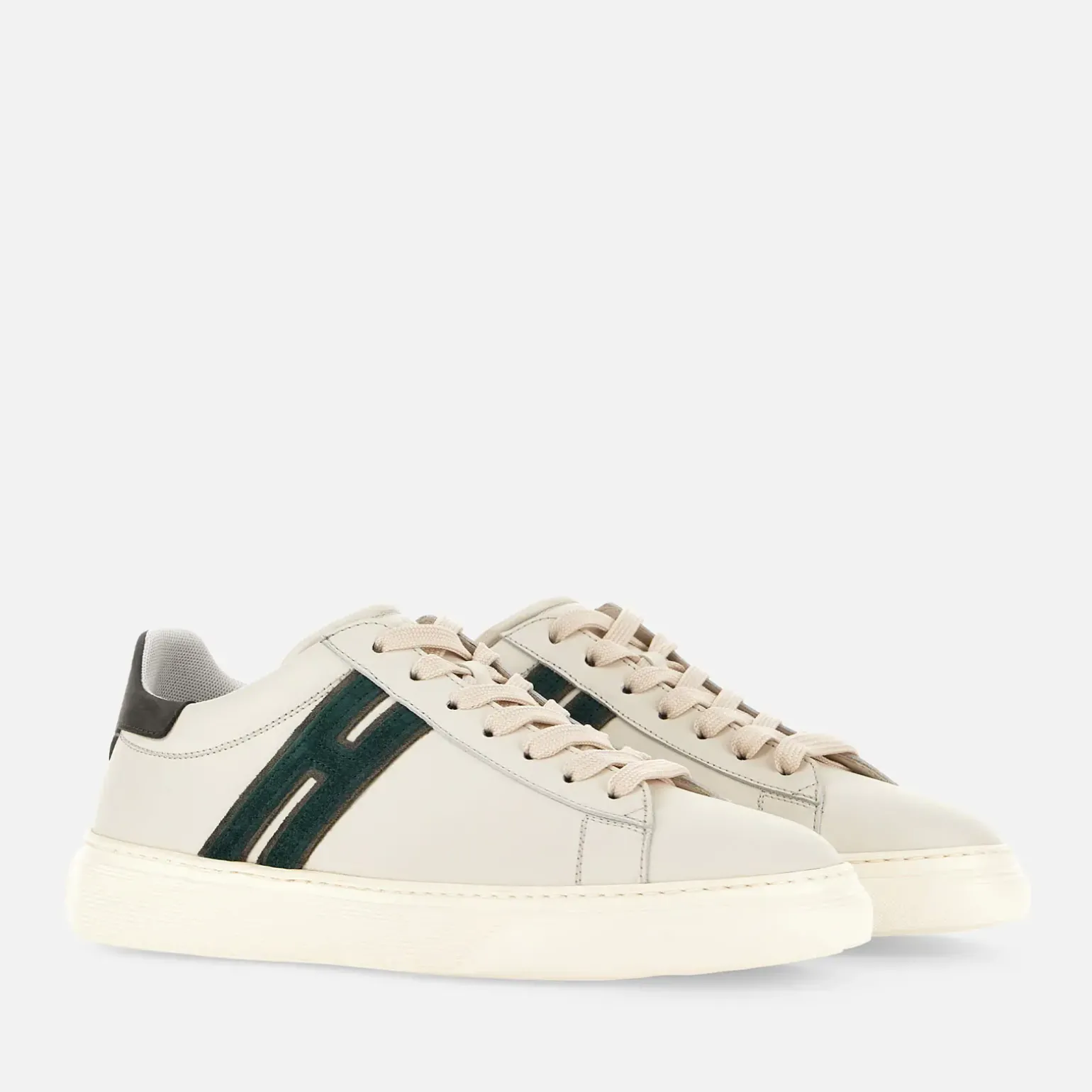 Flat Sneakers*Hogan Sneakers H365 Ivoire/ Vert