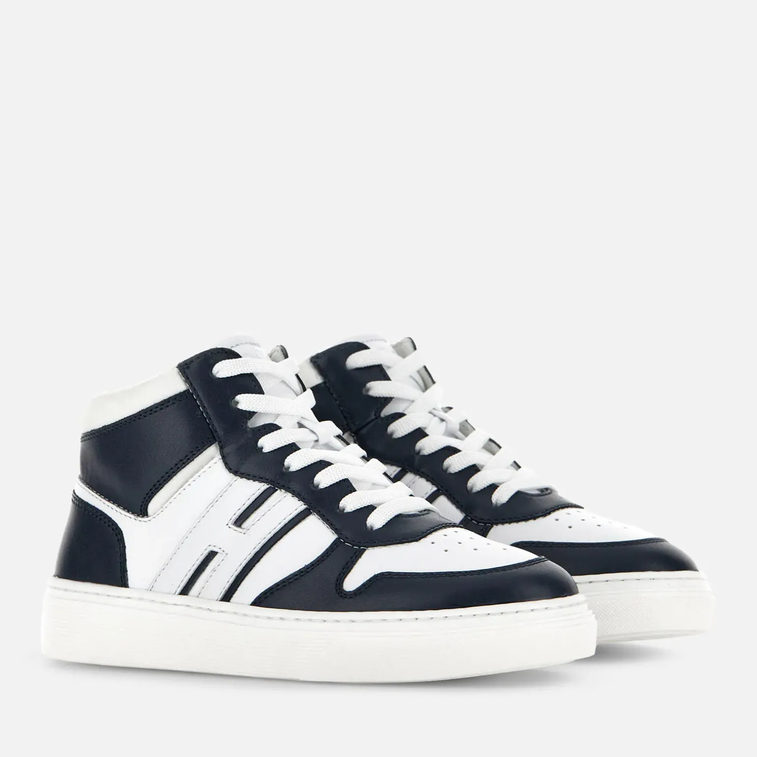 Junior*Hogan Sneakers H365 High Top Blanc/ Bleu