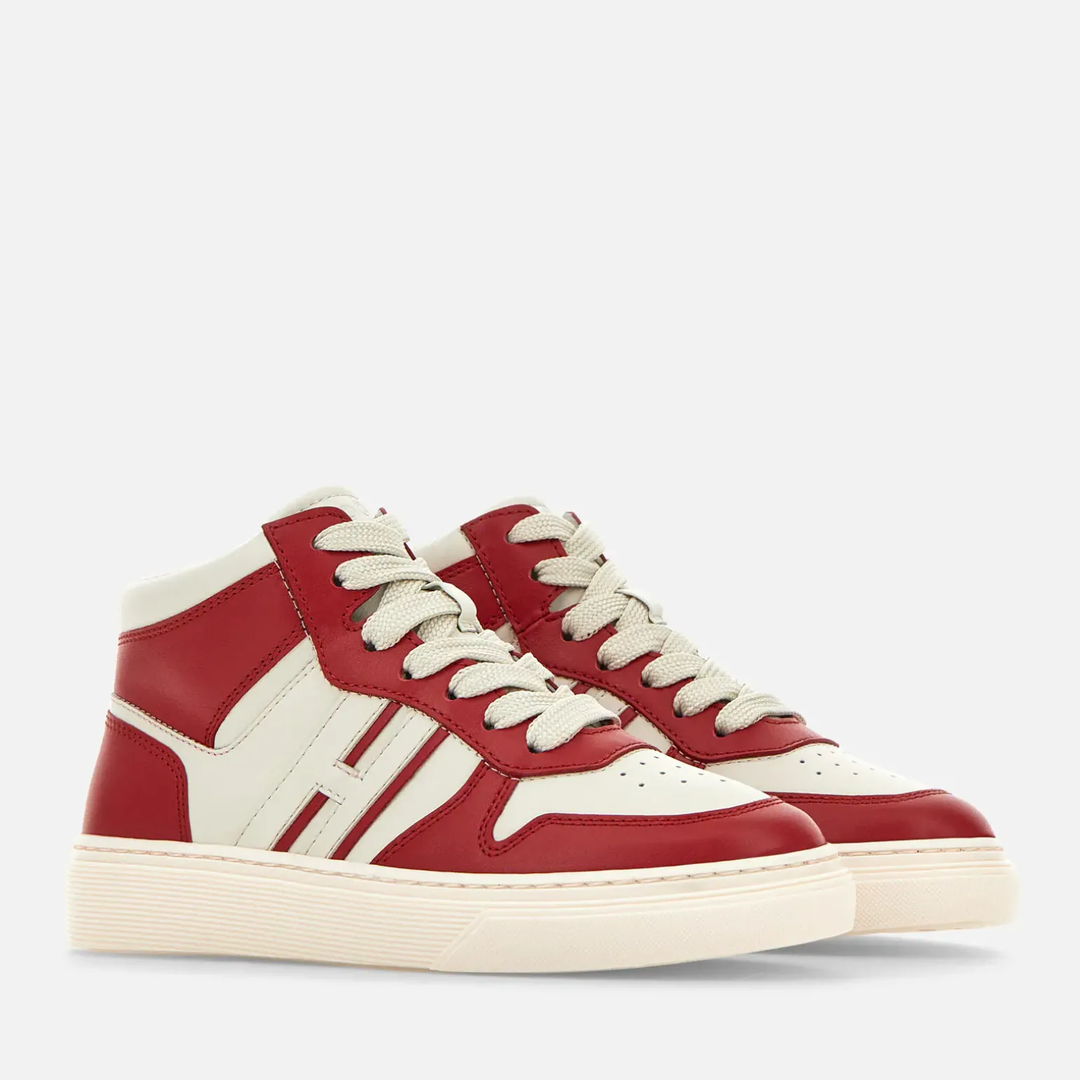 Junior*Hogan Sneakers H365 High Top Blanc/ Rouge