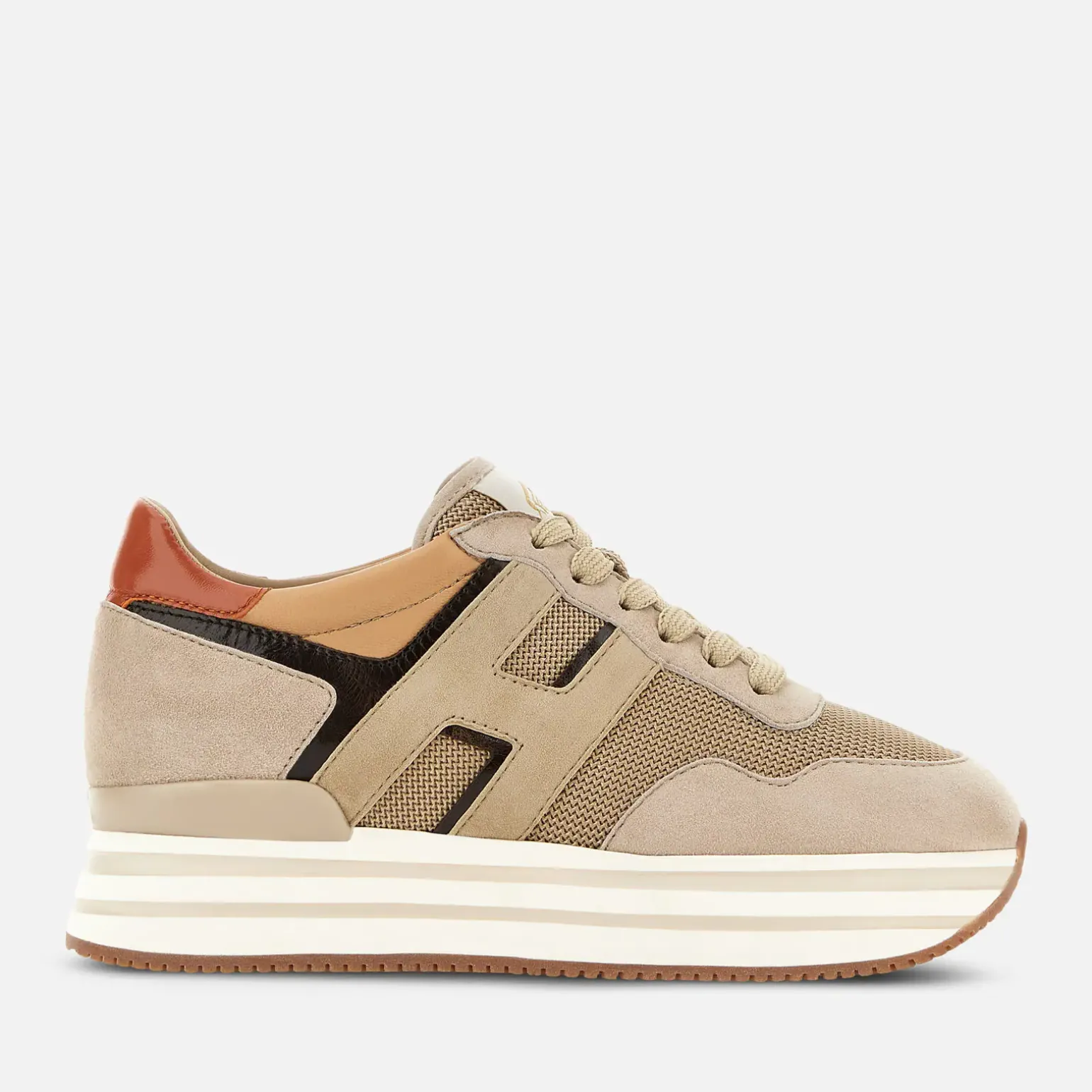 Plateforme*Hogan Sneakers Midi H222 Beige