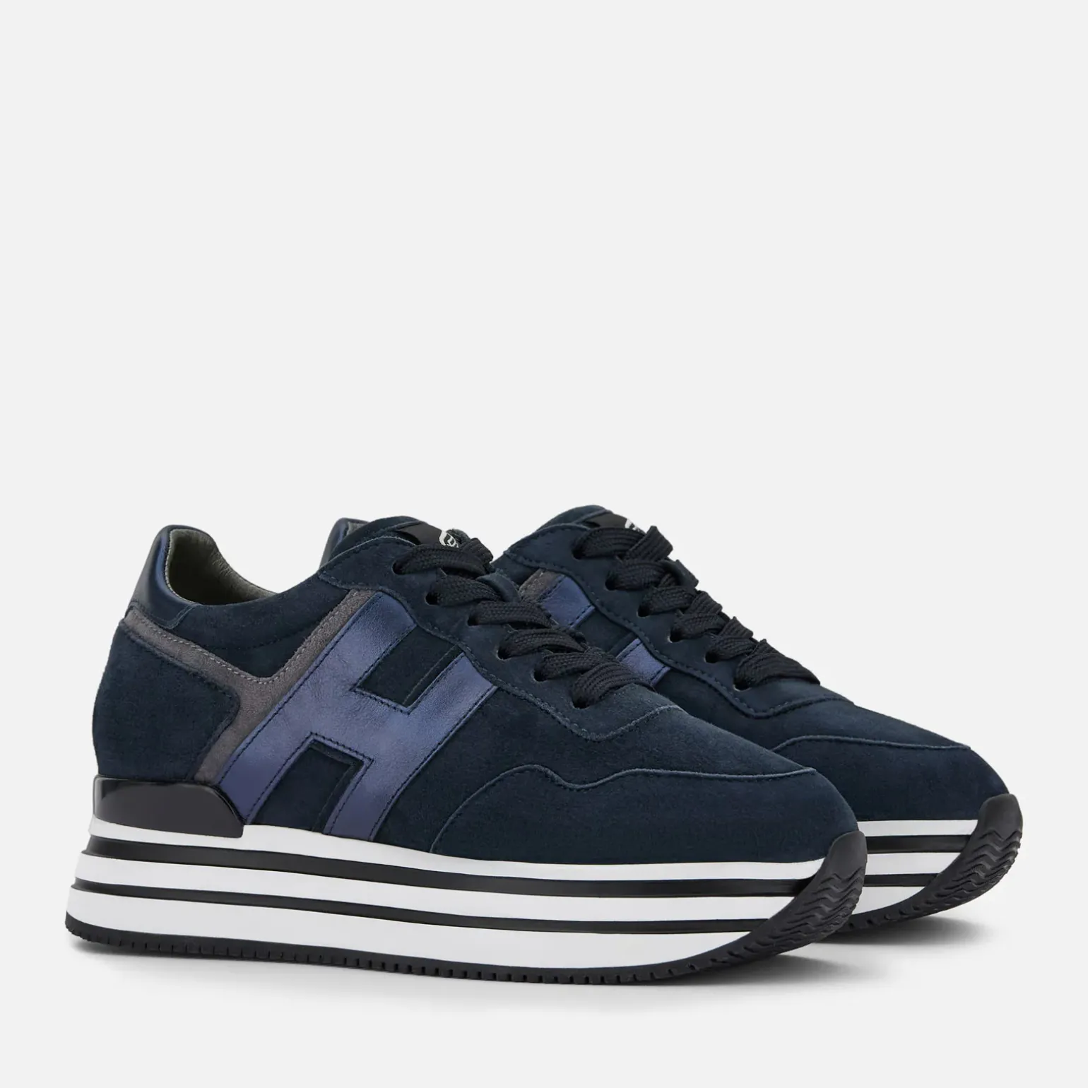 Plateforme*Hogan Sneakers Midi H222 Bleu