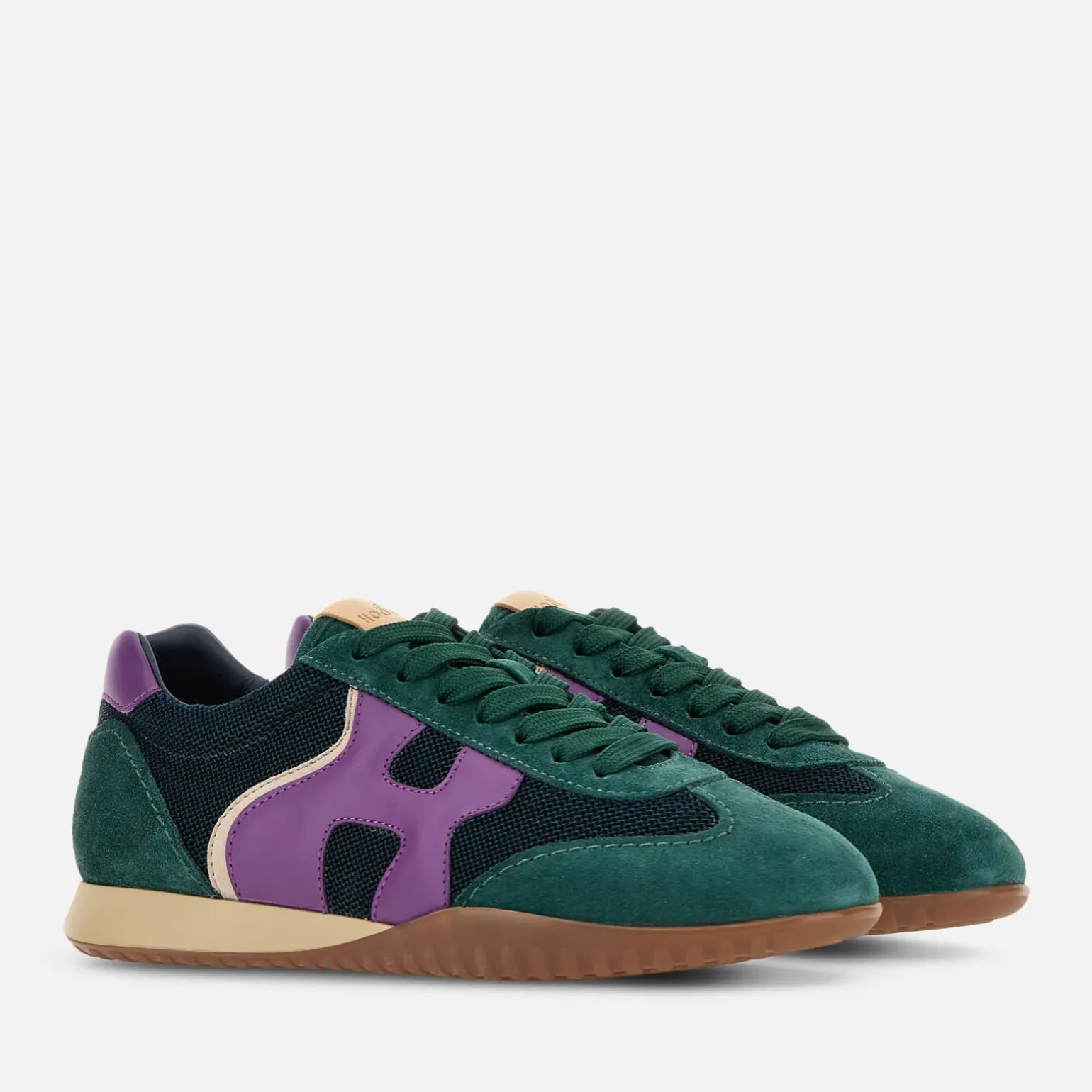 Flat Sneakers*Hogan Sneakers Olympia-Z Vert/ Violet/ Bleu