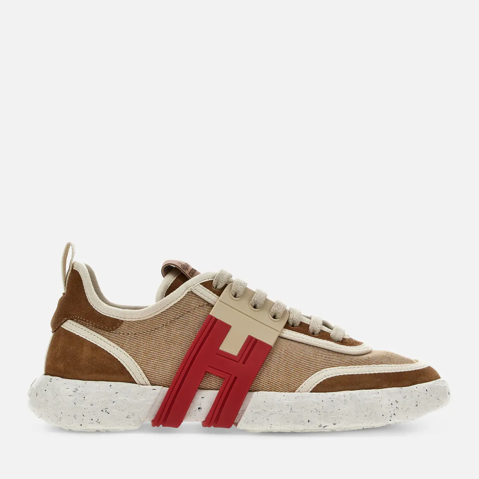 Flat Sneakers*Hogan Sneakers -3R Marron/ Ivoire/ Rouge