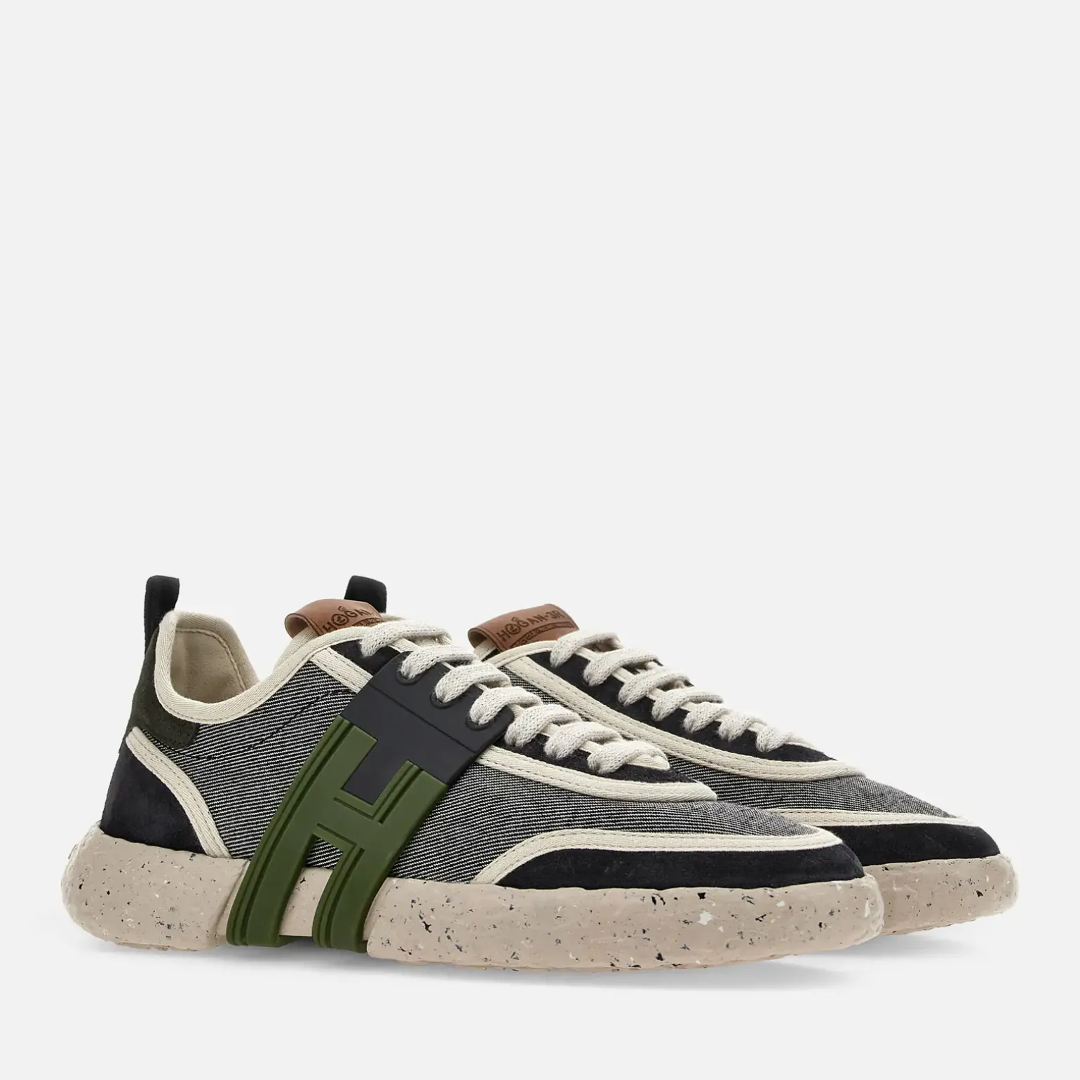 Flat Sneakers*Hogan Sneakers -3R Bleu/ Ivoire/ Vert